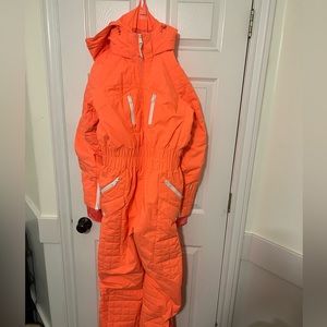 Free People x FP Movement All Prepped Ski Suit Neon Coral $548 Neon Coral